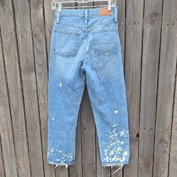 Madewell Distressed Blue Jeans Bleached Edition - Picture 5 of 7